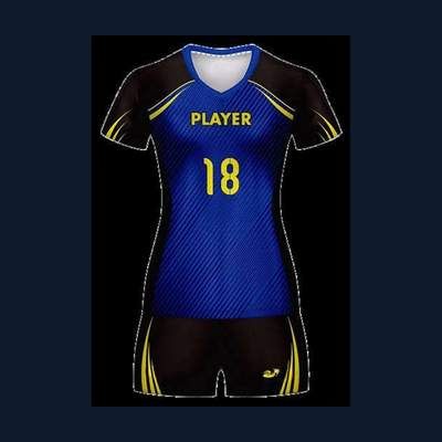 Custom volleyball uniform mockup