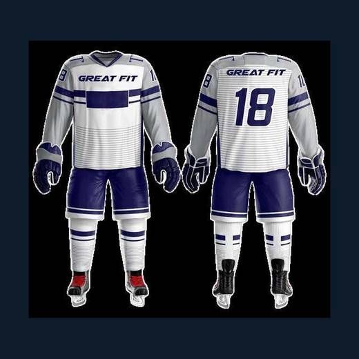 Custom ice hockey uniform mockup